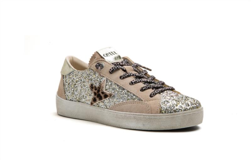 Deportiva Para Mujer CETTI GLITER CHAMPAGNE