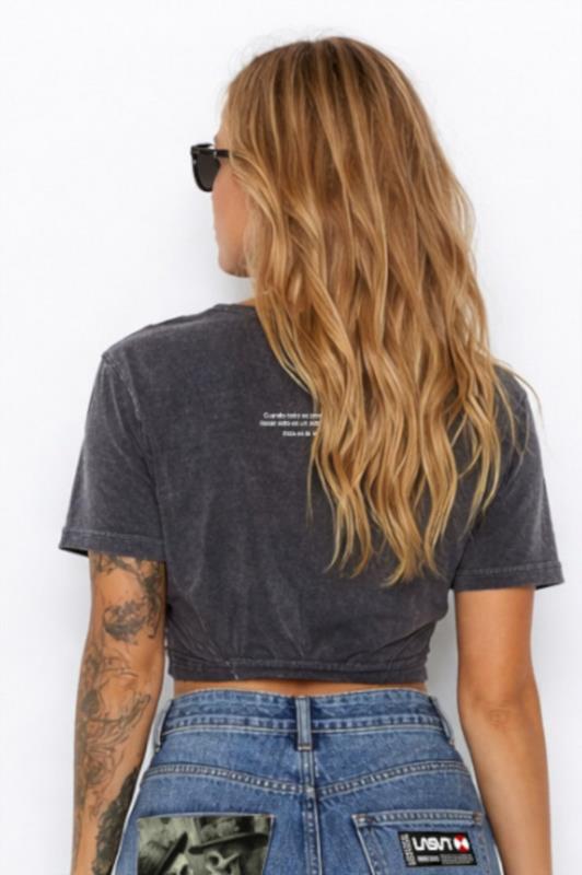 Camiseta de mujer LaSaL LION gris oscuro