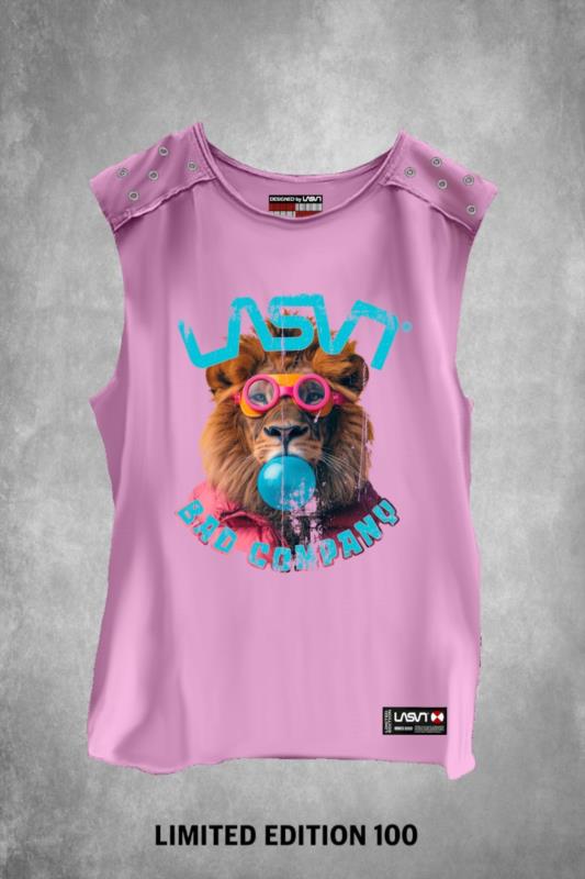 Camiseta de mujer LaSaL BAD LION rosa