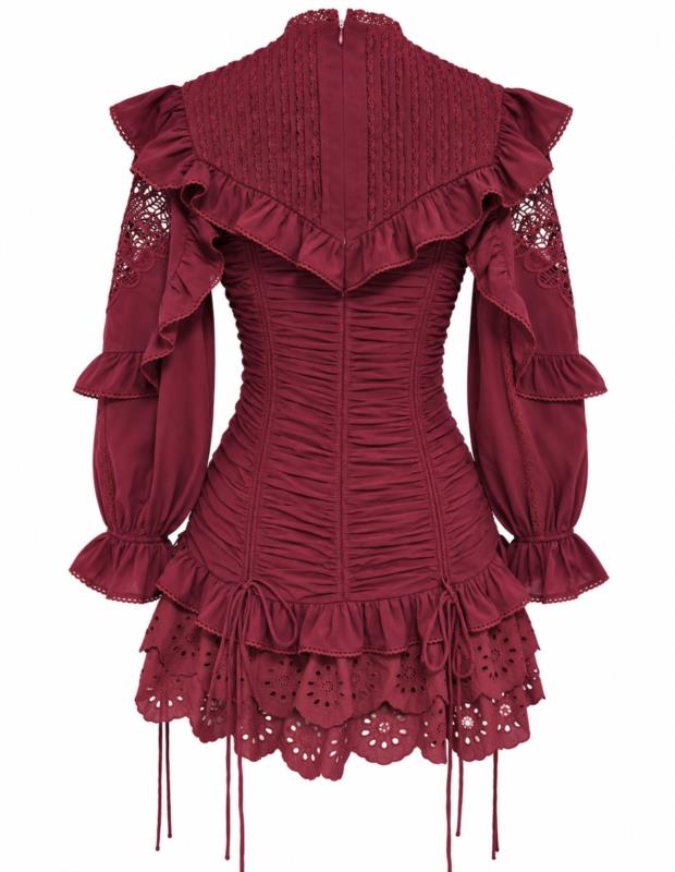 LORENA WINE DRESS BY FETICHE SUANCES