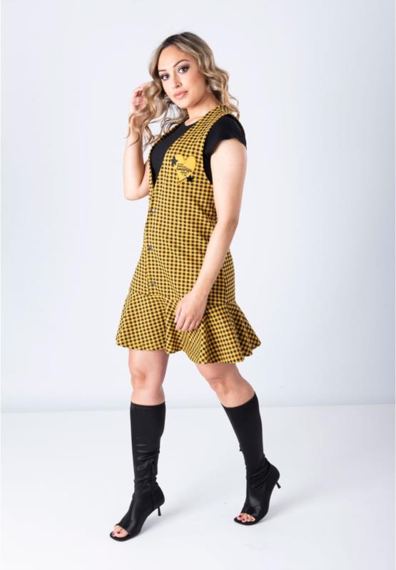 VESTIDO ANIMOSA CUADRO VICHY AMAR