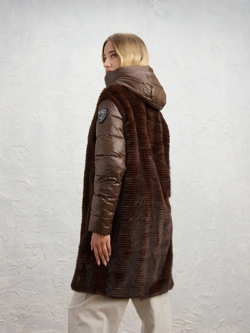 CHAQUETA LARGA  BLAUER ASPEN BROWN