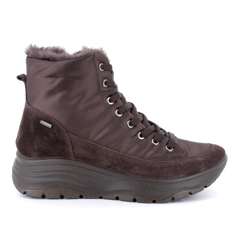 Medias botas GORE-TEX® con cuña para mujer marron con cordones