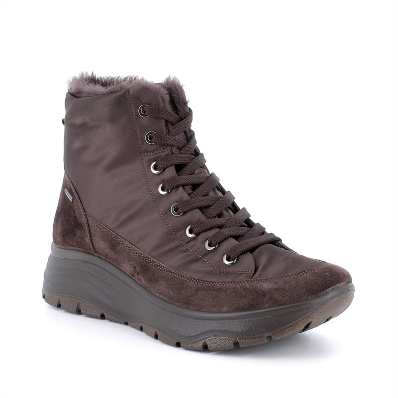 Medias botas GORE-TEX® con cuña para mujer marron con cordones