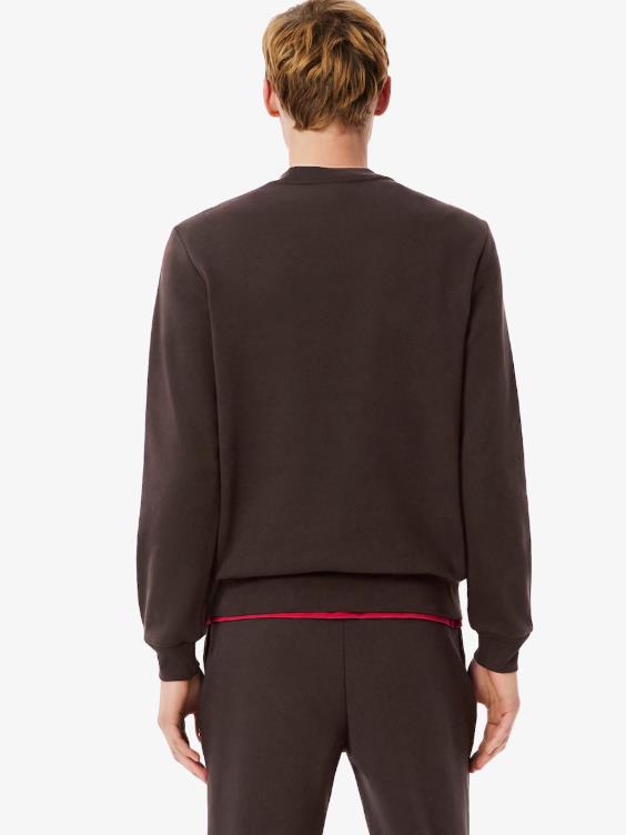 Sudadera LACOSTE de cuello redondo de felpa Marron