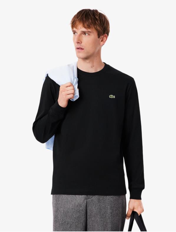 Camiseta LACOSTE de manga larga de algodón BLACK