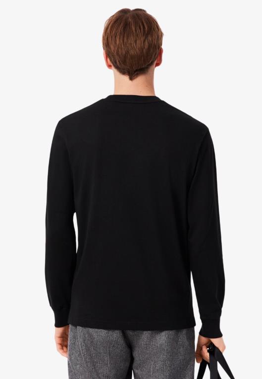 Camiseta LACOSTE de manga larga de algodón BLACK