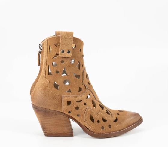 Botines de ante Janelle TABACCO