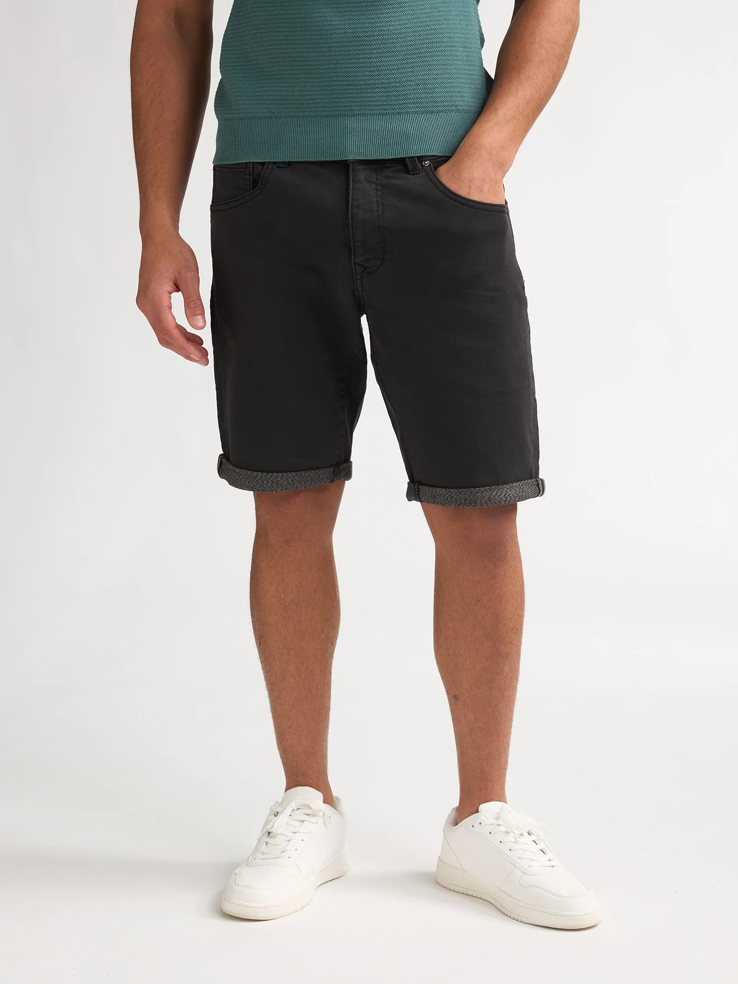 Pantalones Cortos de Mezclilla Coloreados Jackson Coconut Black