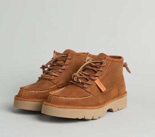  ZAPATO ABOTINADO HOMBRE P019 REEF EN ANTE ENCERADO FORRADO EN MICROFIBRA COÑAC