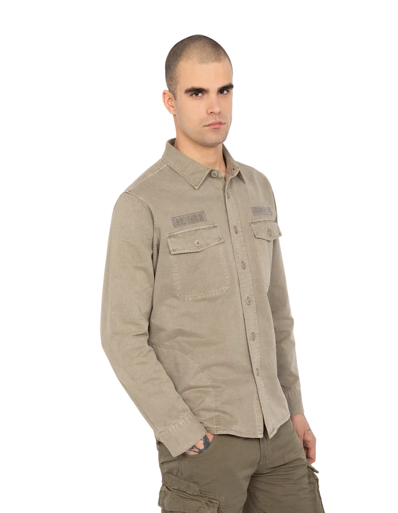 Camisa militar SCHOTT color topo