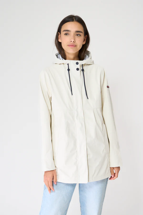 Chubasquero impermeable corte amplio Blanco