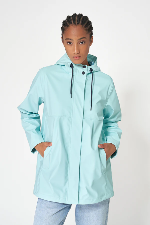 Chubasquero impermeable corte amplio Azul claro