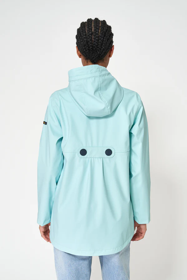 Chubasquero impermeable corte amplio Azul claro