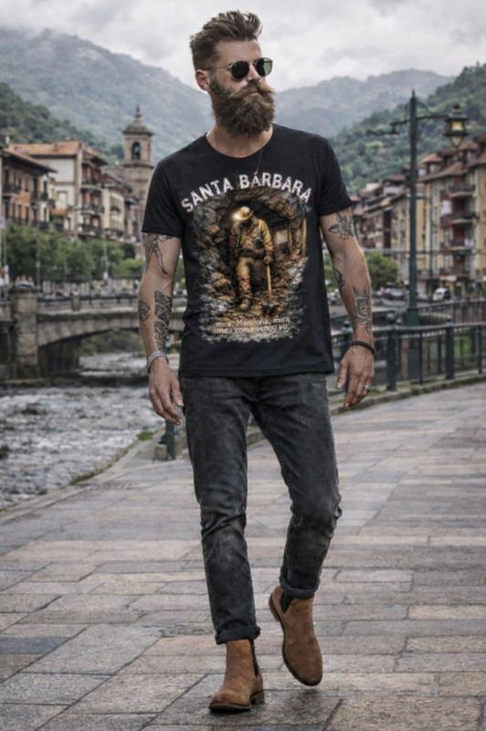 Camiseta de hombre LaSaL SANTA GRIS OSCURO