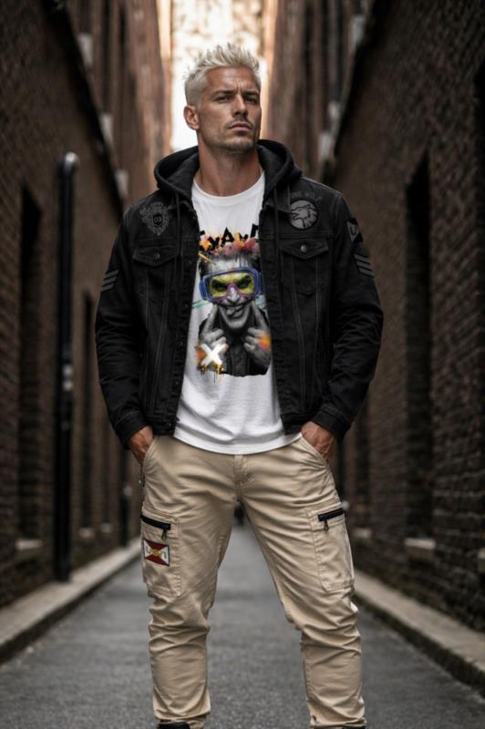 Cazadora vaquera de hombre LaSaL BLACK  WOLF NEGRO