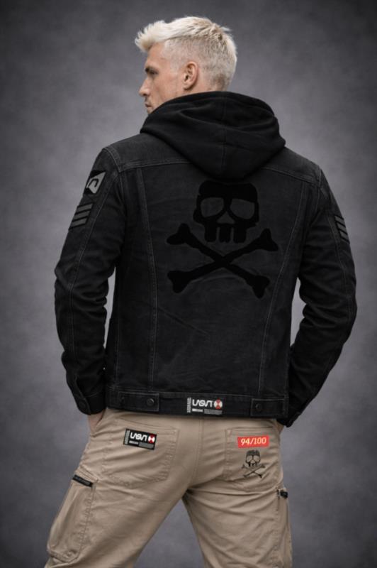 Cazadora vaquera de hombre LaSaL BLACK  WOLF NEGRO