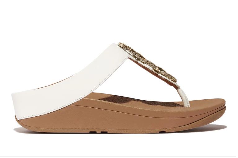 Sandalia FITFLOP W FINO CRYSTAL CHAIN WHITE