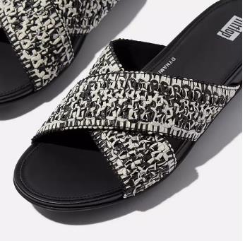Sandalia FITFLOP W GRACIE WOVEN CROSS BLACK