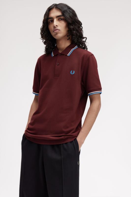 POLO FRED PERRY BURDEOS