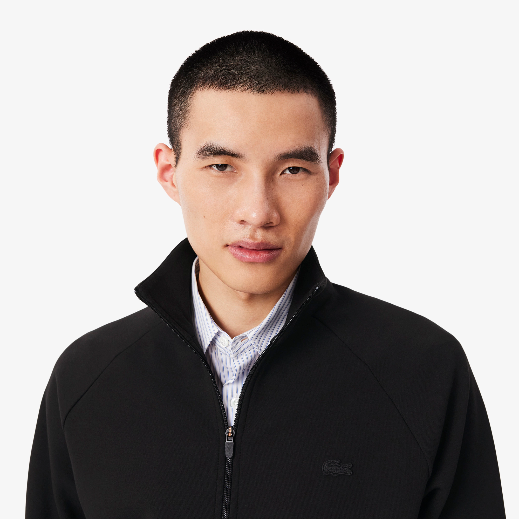 Sudadera con cremallera de punto jersey de doble cara LACOSTE