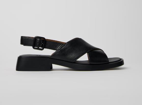 Sandalias CAMPER DANA de piel negra para mujer