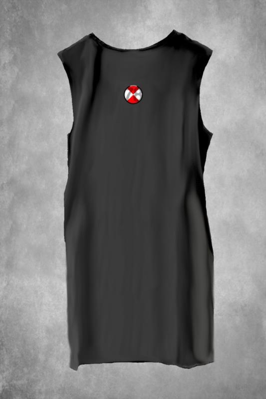 Vestido de mujer LaSaL 1969 negro desgastado