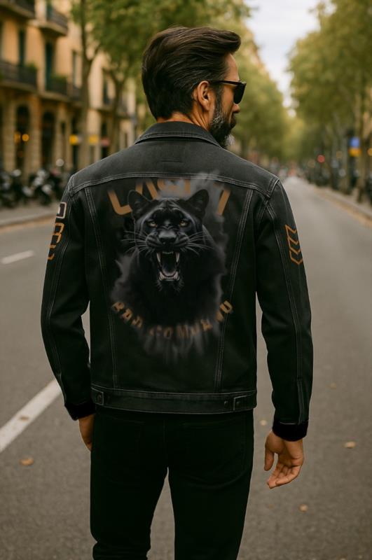 Cazadora vaquera de hombre Lasal PANTHER negro