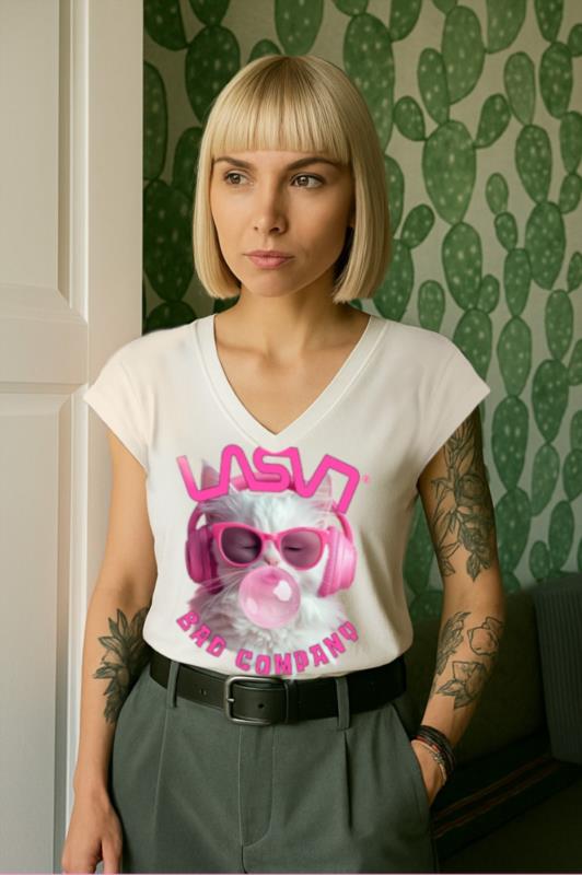 Camiseta de mujer LaSaL CAT blanco