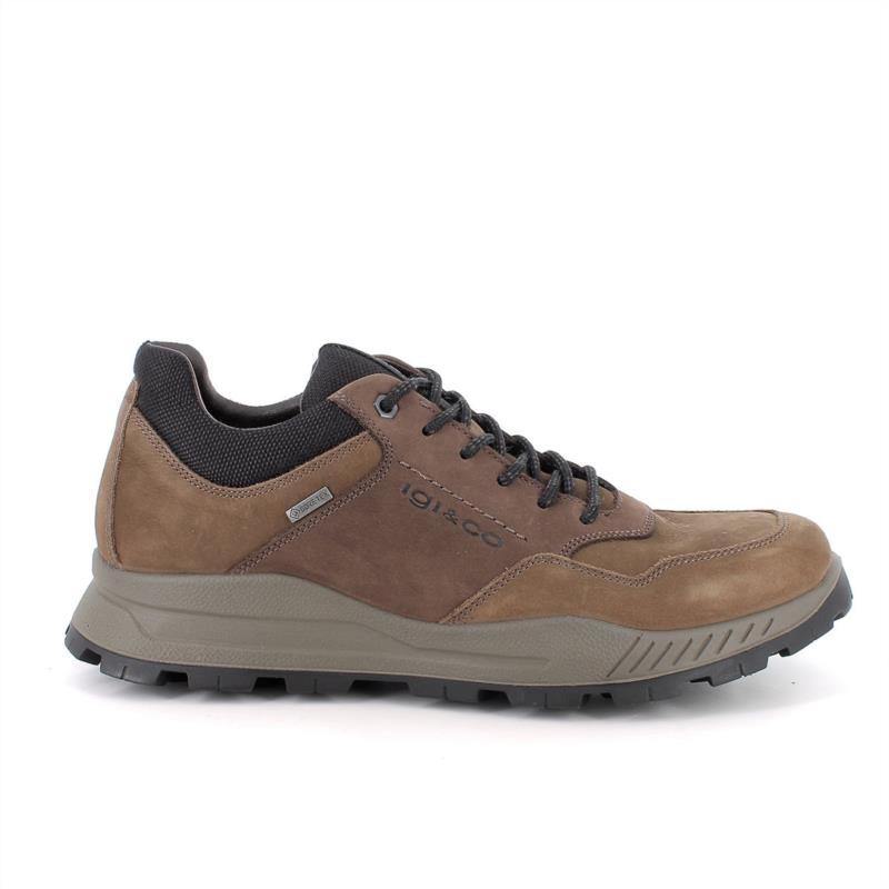 Zapato deportivo con GORE-TEX® para hombre marron con cordones