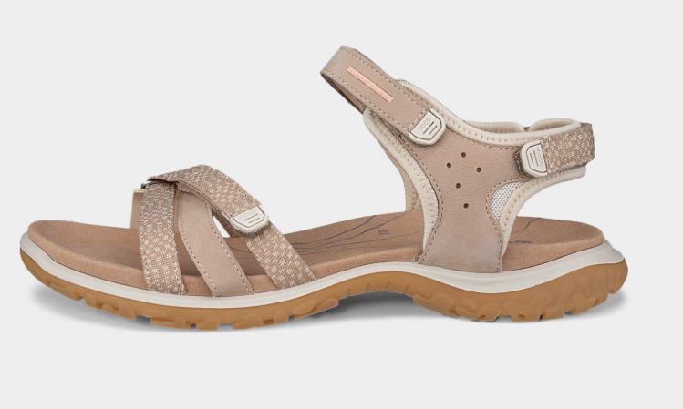 Sandalias con dos tiras de nobuk para mujer ECCO offroad roam w