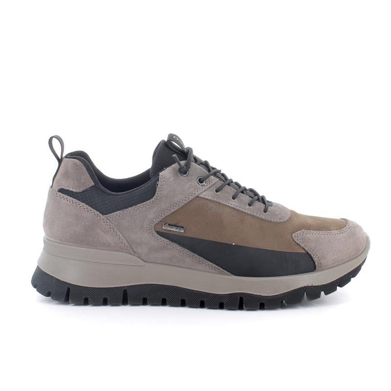 Zapato deportivo con GORE-TEX® para hombre marron y gris con cordones