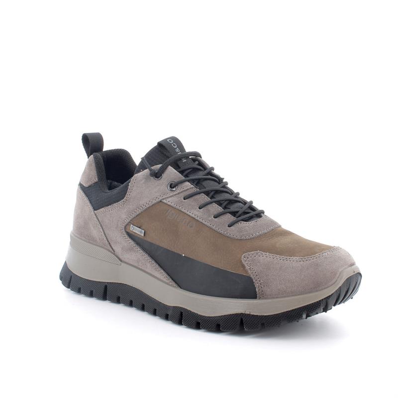 Zapato deportivo con GORE-TEX® para hombre marron y gris con cordones