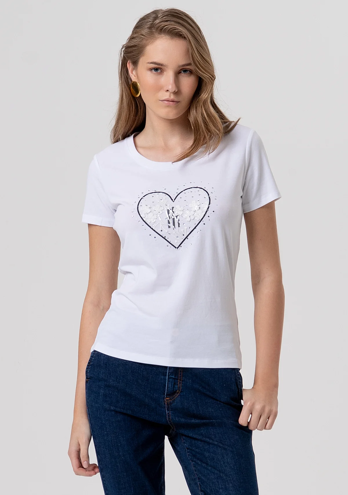 Camiseta Fracomina Slim Fit White