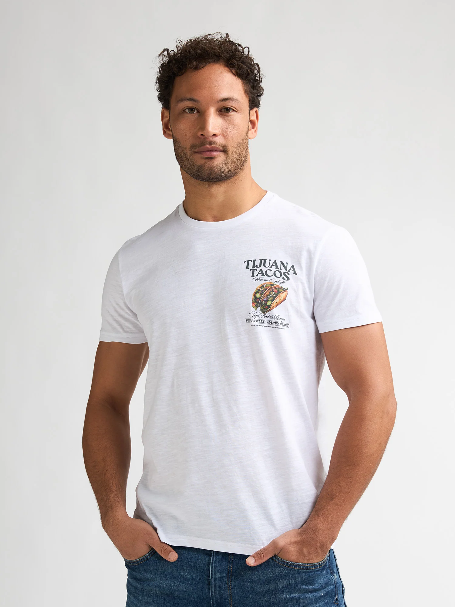 Camiseta con estampado en la espalda Tijuana WHITE