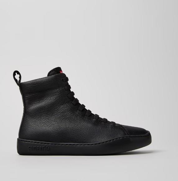 Peu Touring Botines de piel negros para mujer.