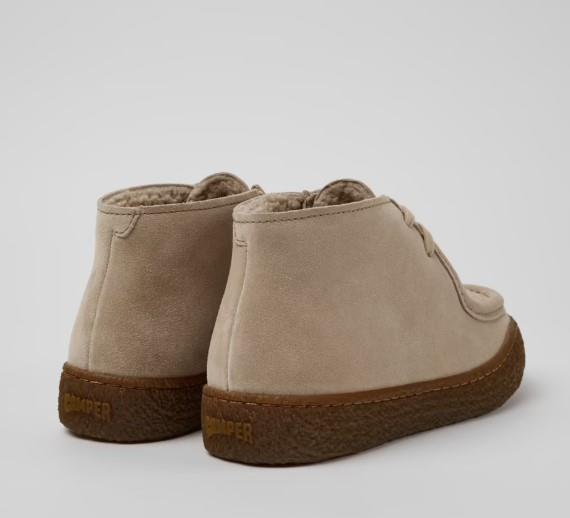 Peu Terreno Botines de ante beige para mujer.