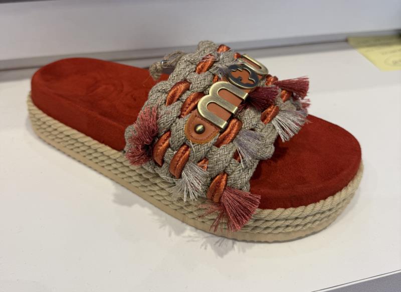 SANDALIAS DE CUERDA DE UNA SOLA BANDA CON FLECOS