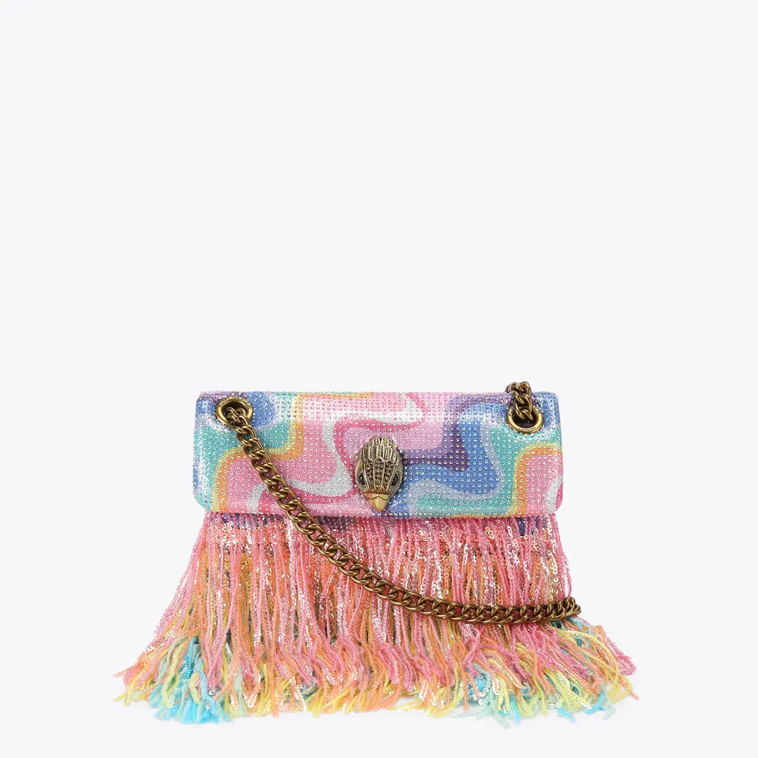  Bolso Kurt Geiger London Mini bolso Kensington con flecos