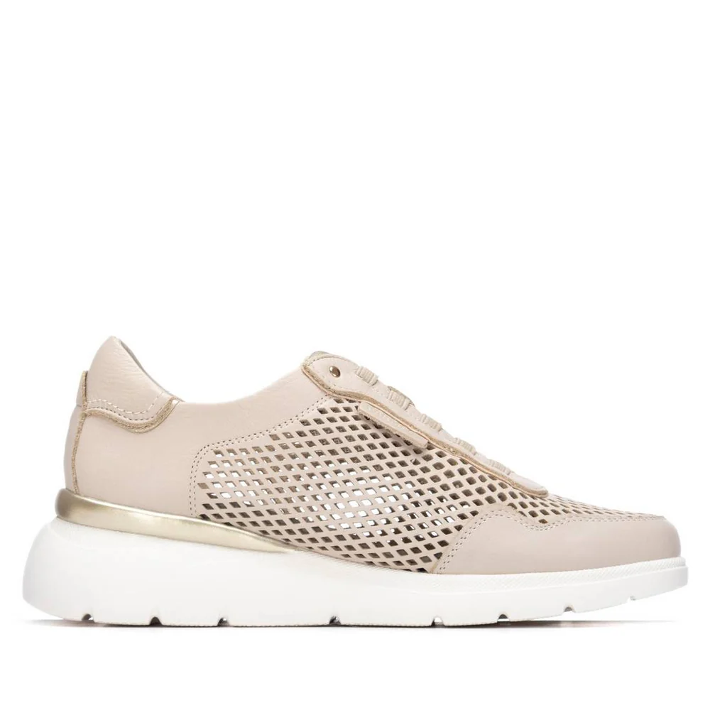 ZAPATILLA DE PIEL MUJER CARMELA BEIG