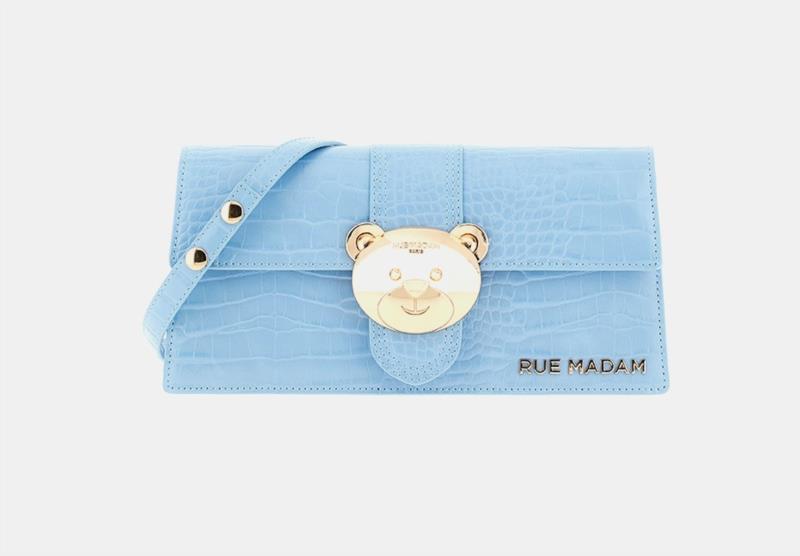 Bolso RUE MADAM PARIS TEDDY IT BAG LONG COCCO BLUE