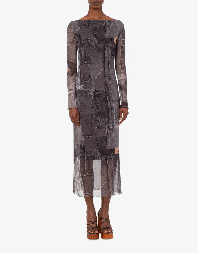 Vestido Love Moschino Black Denim