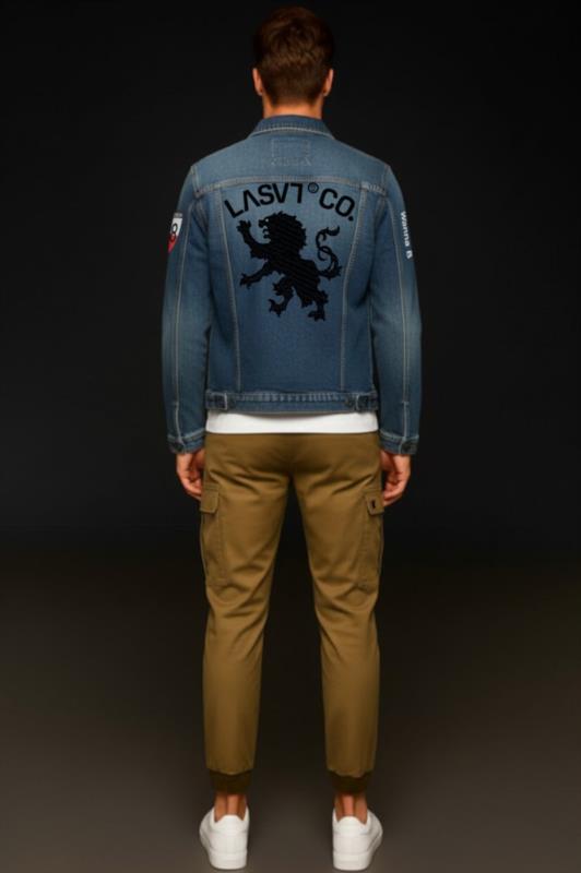 Cazadora vaquera de hombre LaSaL LIONS azul