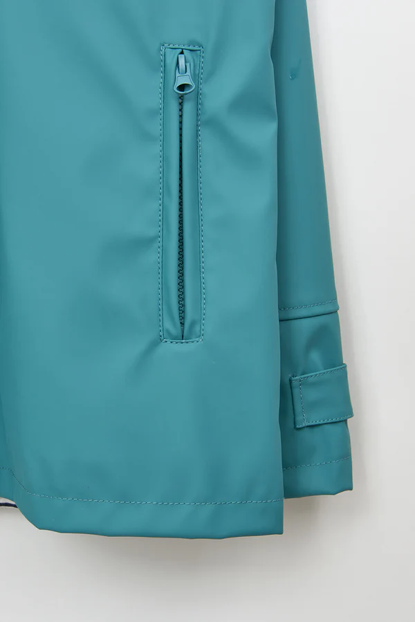 Chubasquero impermeable clásico con forro a rayas VERDE CLARO