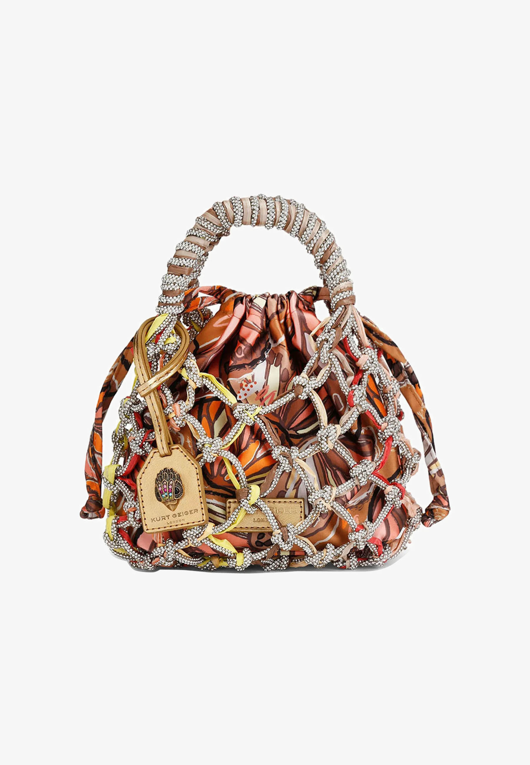  Bolso Pequeño de macramé cristal