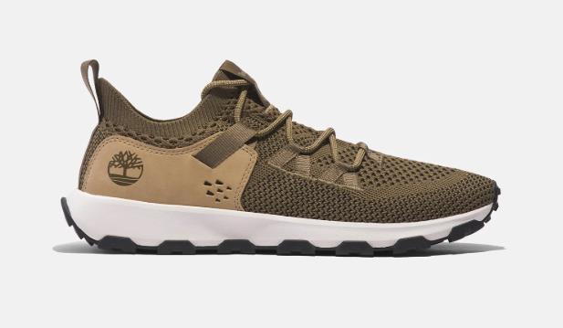 WINSOR TRAIL LOW LACE SNEAKER OLIVE KNIT Timberland