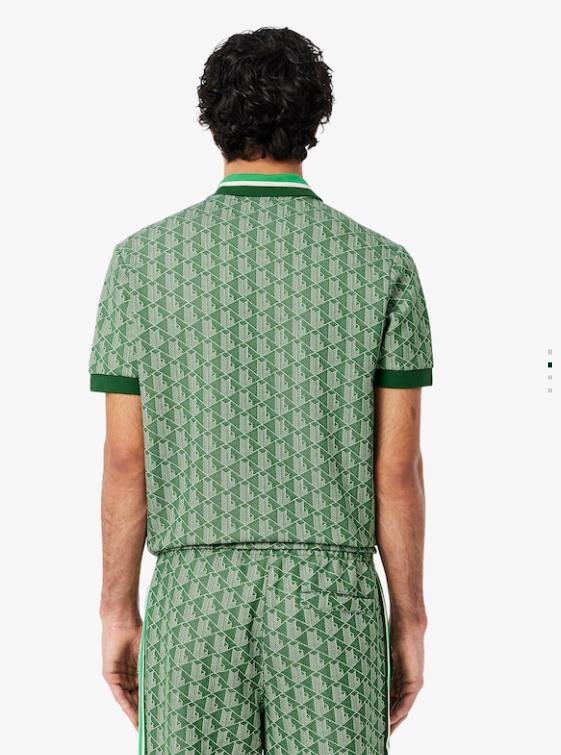 Polo LACOSTE de jacquard de corte clásico con monograma
