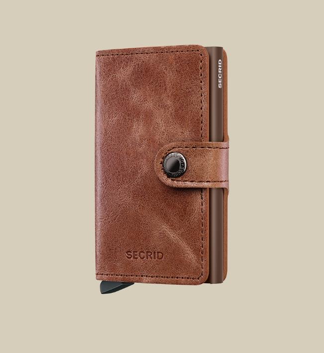 CARTERA SECRID MINIWALLET VINTAGE COGNAC-BROWN