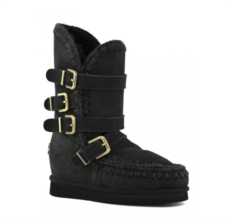 BOTA MOU NEW ESKIMO INNER WEDGE TALL BUCKLE BLACK