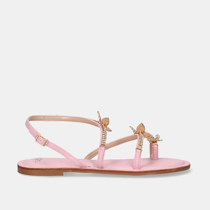 SANDALIA PLANA EXÉ ANGELINA-126 STRASS PINK